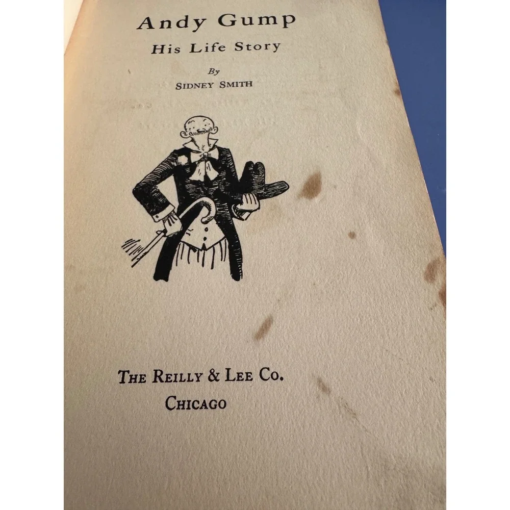 Sidney Smith‎ Vintage Andy Gump His Life Story 1924 Hardcover Book Reilly & Lee